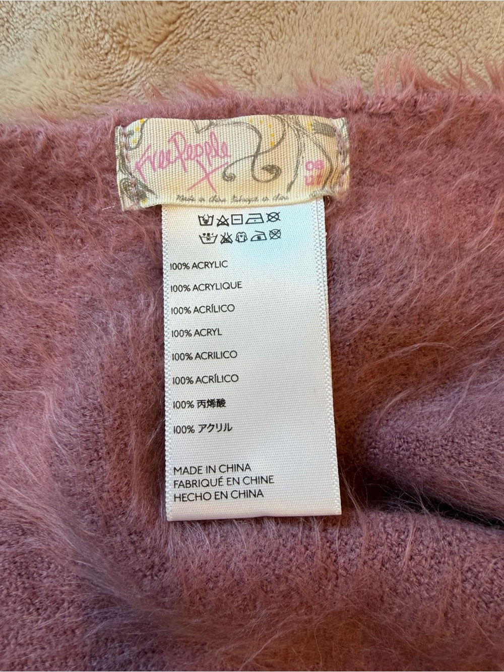 Free People Dusky Rose Fringe Wrap Scarf - Picture 5 of 5